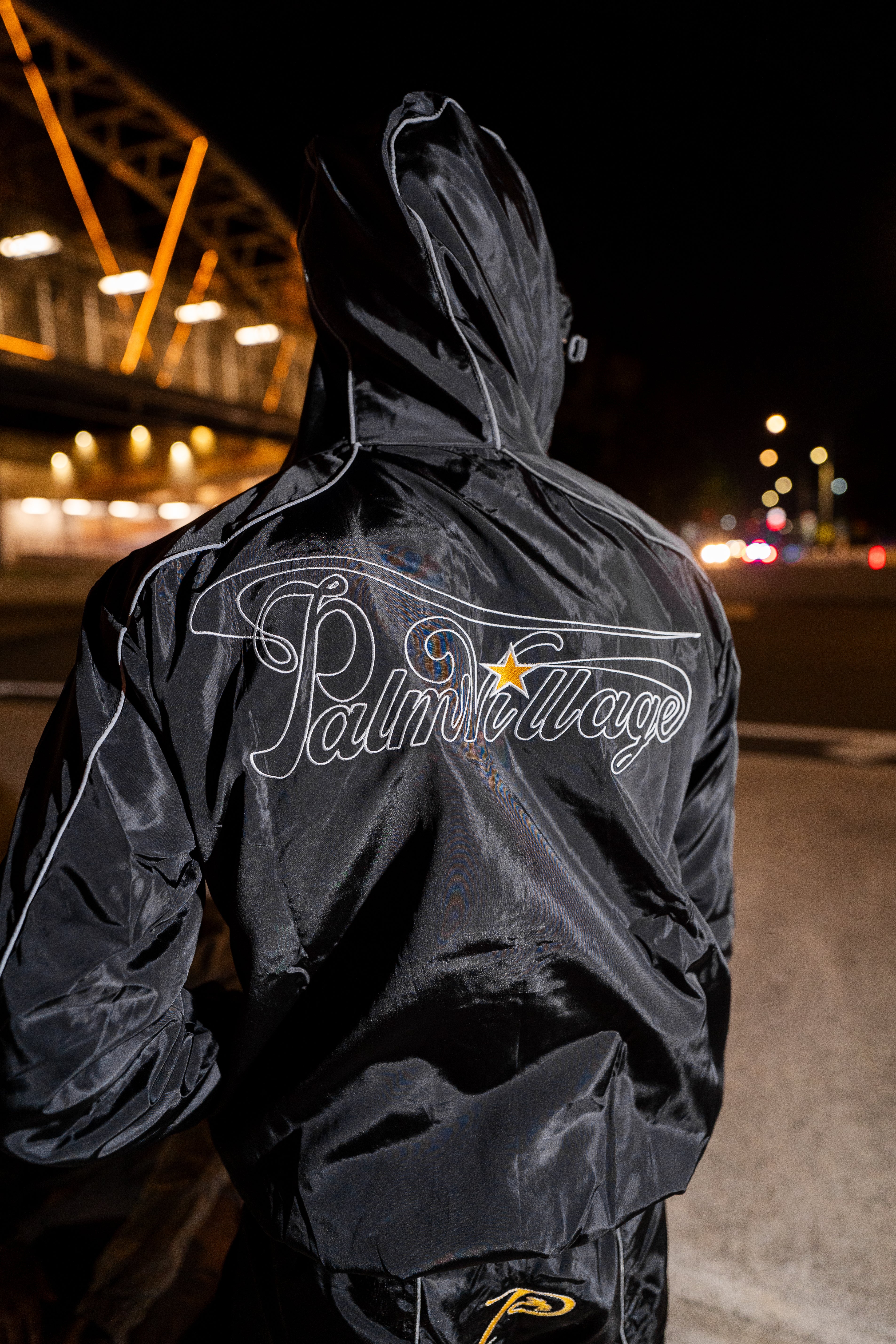 black reflective Hoodie