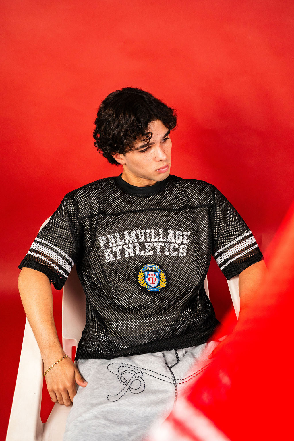 ATHLETICS "BLACK" MESH TEE