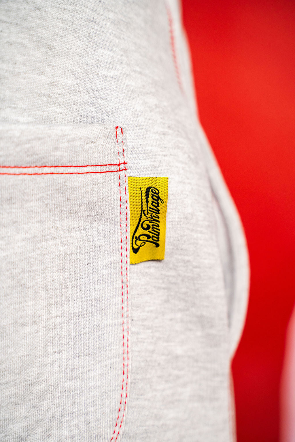 STITCH "P" JORTS RED