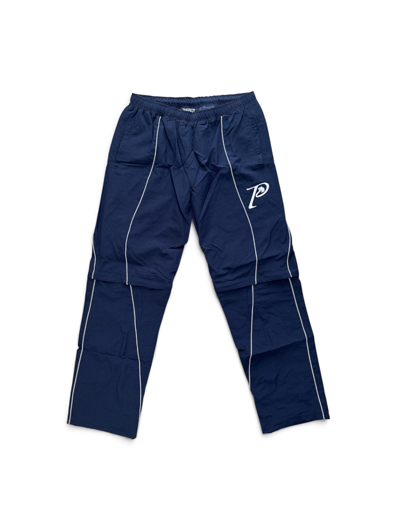 "GOLDEN P" Reflective navy blue pants