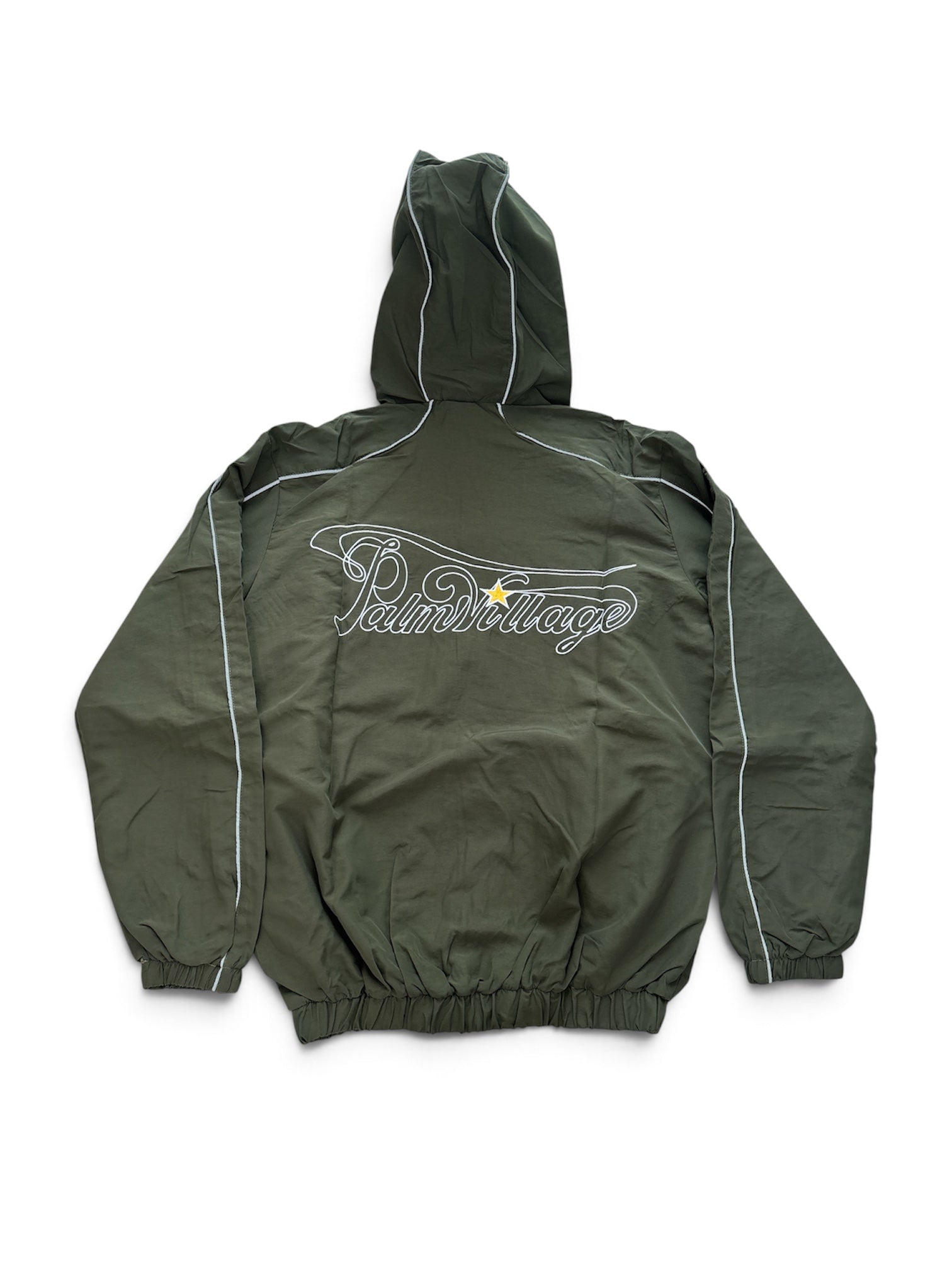 "GOLDEN P" Reflective green olive jacket
