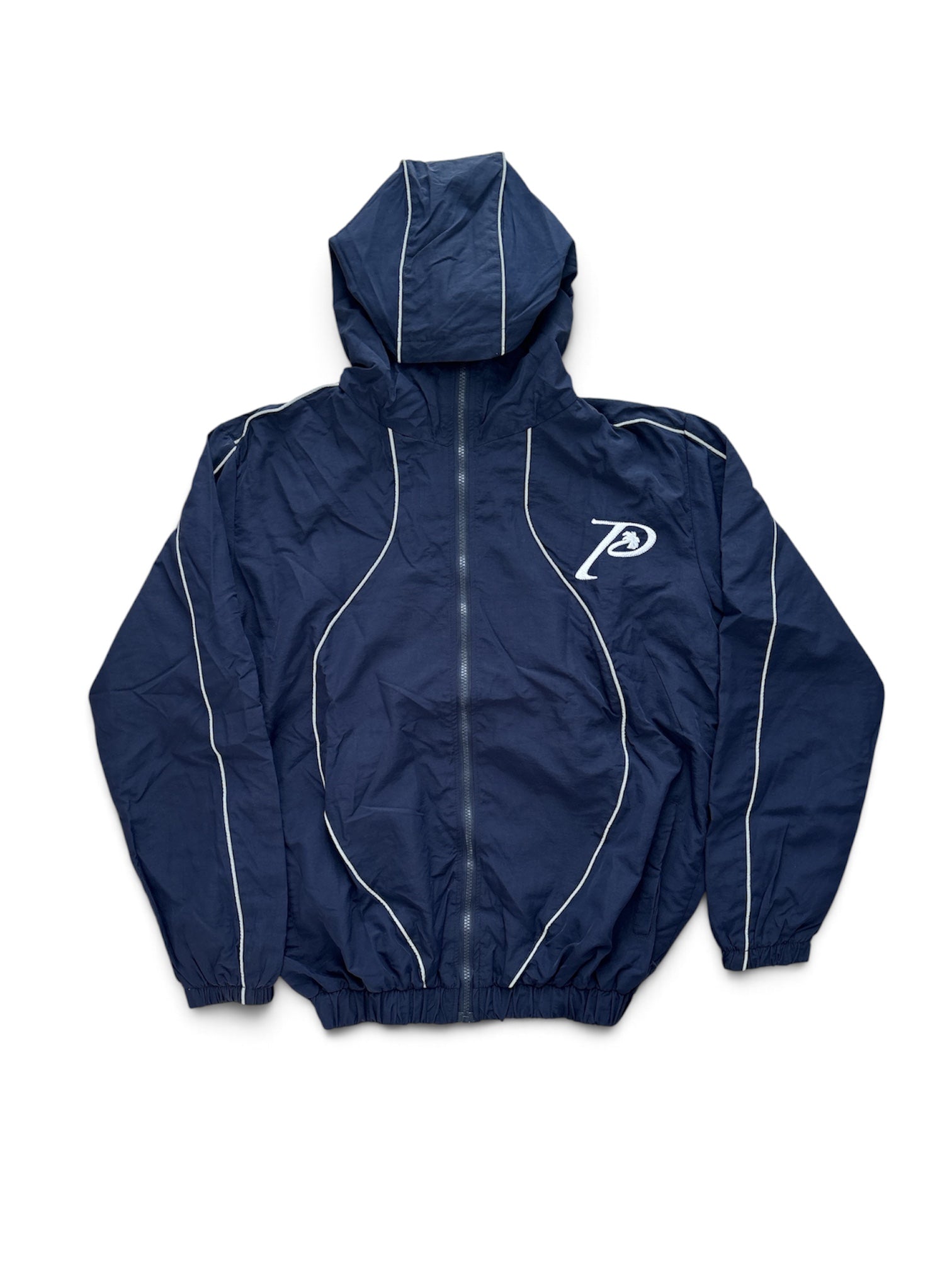 "GOLDEN P" Reflective navy blue jacket